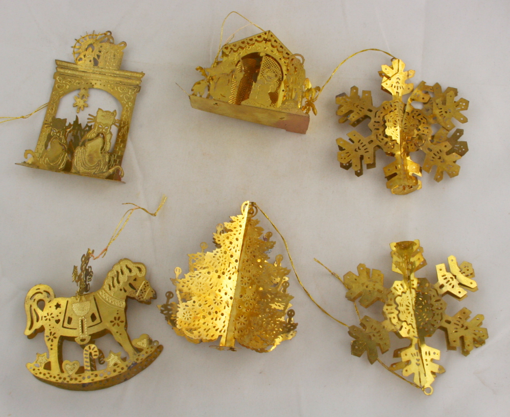 Brass Ornaments From Grandmas Tree